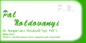 pal moldovanyi business card